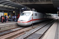  This is one of the fast and sleek Inter-City Express trains that we rode as often as possible.  We had first-class Eurail Passes and could get on and off of them at will.  They're the best trains in Europe.